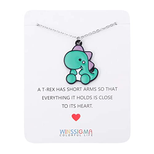 T-Rex and Stegosaurus Charm Necklace Pair