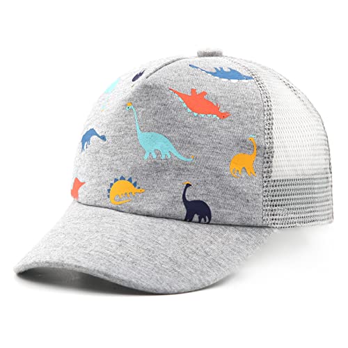 Hpegny Toddler Baseball hat Baby Cap Sun hat Printed Dinosaur Motif Kids Boys Girls Age 2t-4t 4-8
