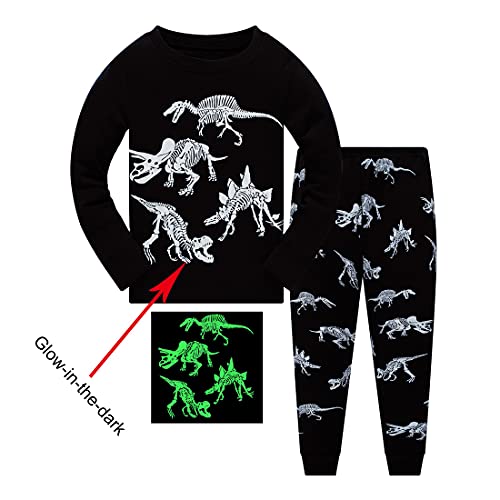 Glow-in-the-Dark Dinosaur Pajama Set for Boys
