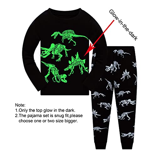 Glow-in-the-Dark Dinosaur Pajama Set for Boys