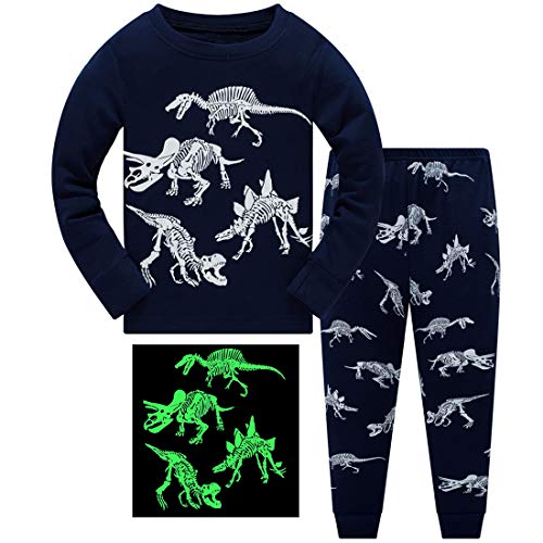 Glow-in-the-Dark Dinosaur Pajama Set for Boys