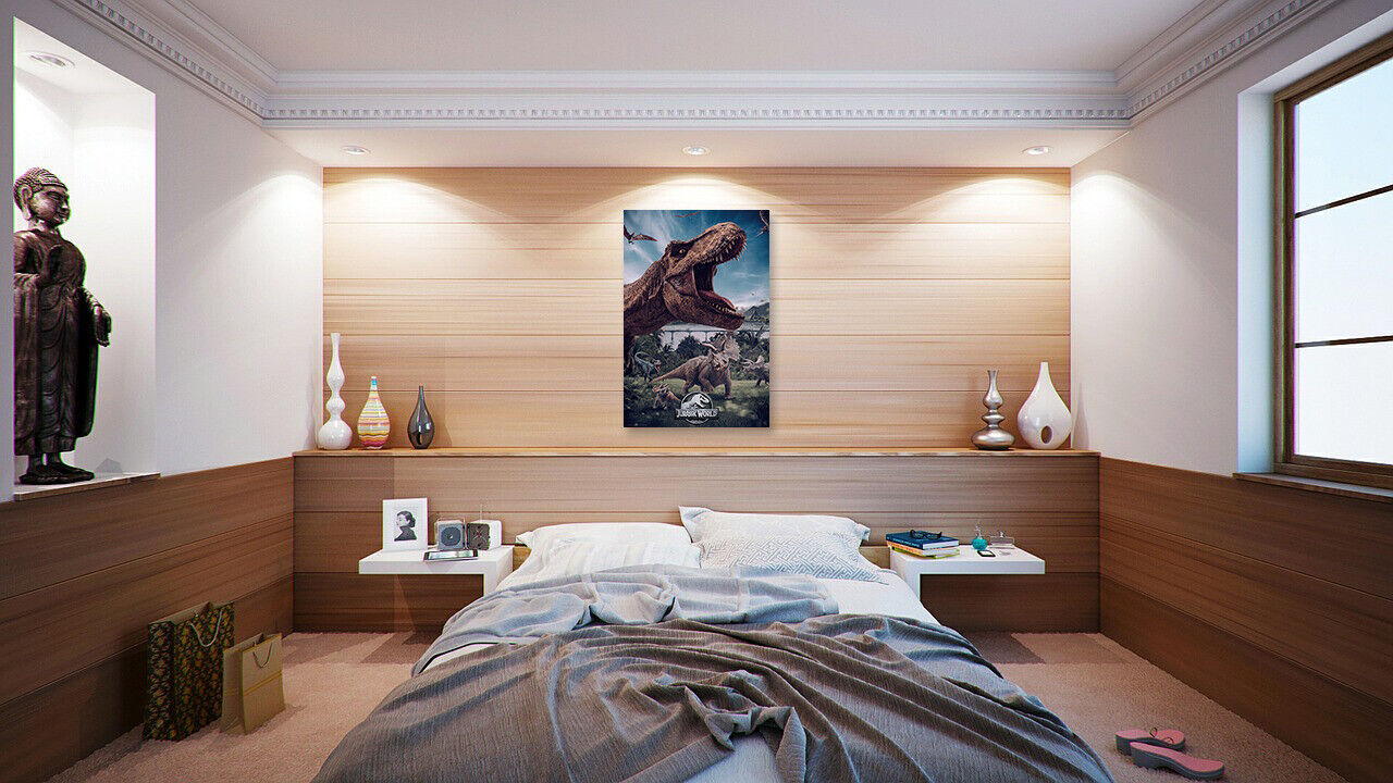 Jurassic World Movie Poster (T-Rex, Velociraptor)