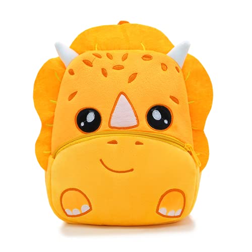 NICE CHOICE Cute Toddler Backpack Toddler Bag Plush Animal Cartoon Mini Travel Bag for Baby Girl Boy 2-6 Years(Dinosaur)