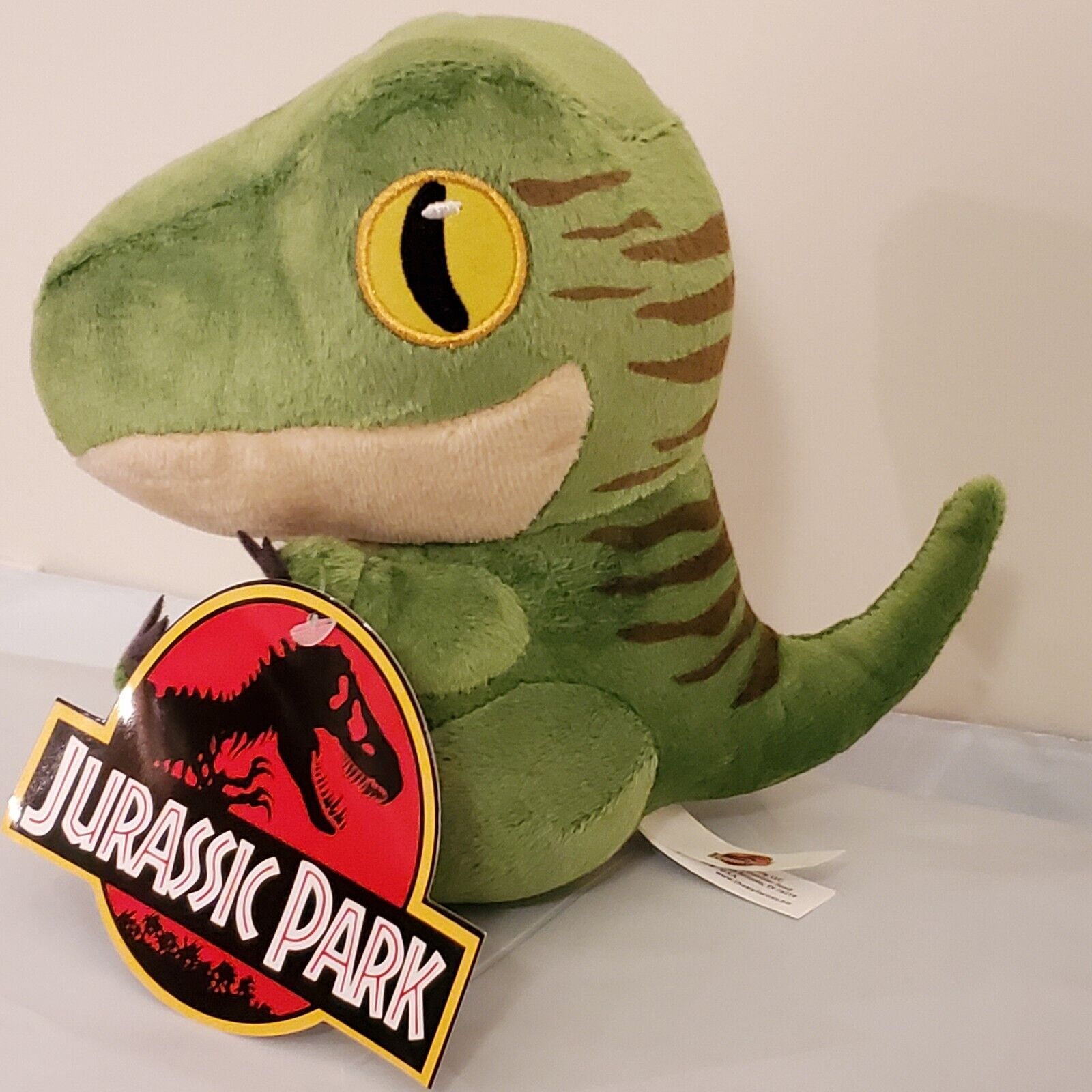 Jurassic Park World Plush Green Velociraptor Dinosaur 6” Dominion 2022 NEW 