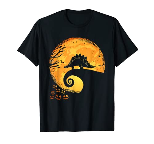 Funny Stegosaurus Dinosaur Halloween Costume Moon Kid T-Shirt