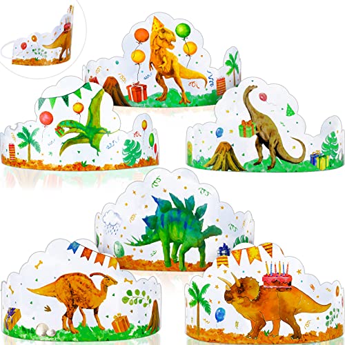 Dinosaur Party Hats - 30 Pack