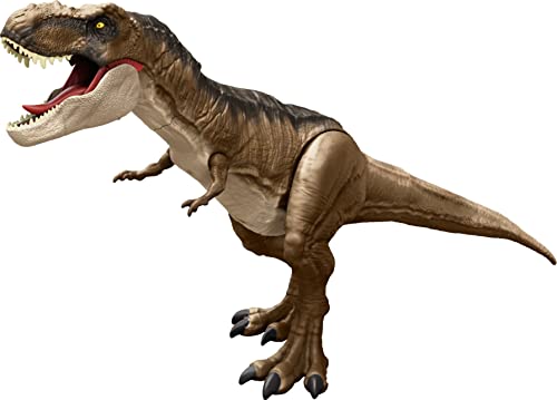 Jurassic World Dominion Super Colossal Tyrannosaurus Rex Action Figure, Extra Large Dinosaur Toy at 41.5 Inches with Movable Joints and Eating Feature [Amazon Exclusive]