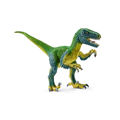 Schleich Dinosaurs, Jurassic Era Dinosaur Toys for Boys and Girls, Velociraptor ToyFigurine with Moving Jaw, Ages 4+
