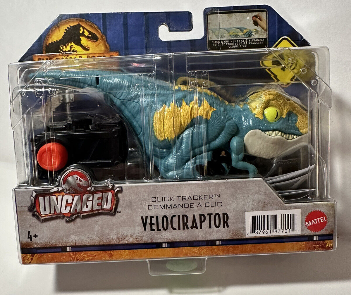 Uncaged Velociraptor Click Tracker Commander by Mattel
