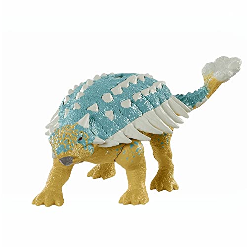 Jurassic World Toys Camp Cretaceous Roar Attack Ankylosaurus Bumpy Dinosaur Action Figure, Toy Gift with Strike Feature and Sounds