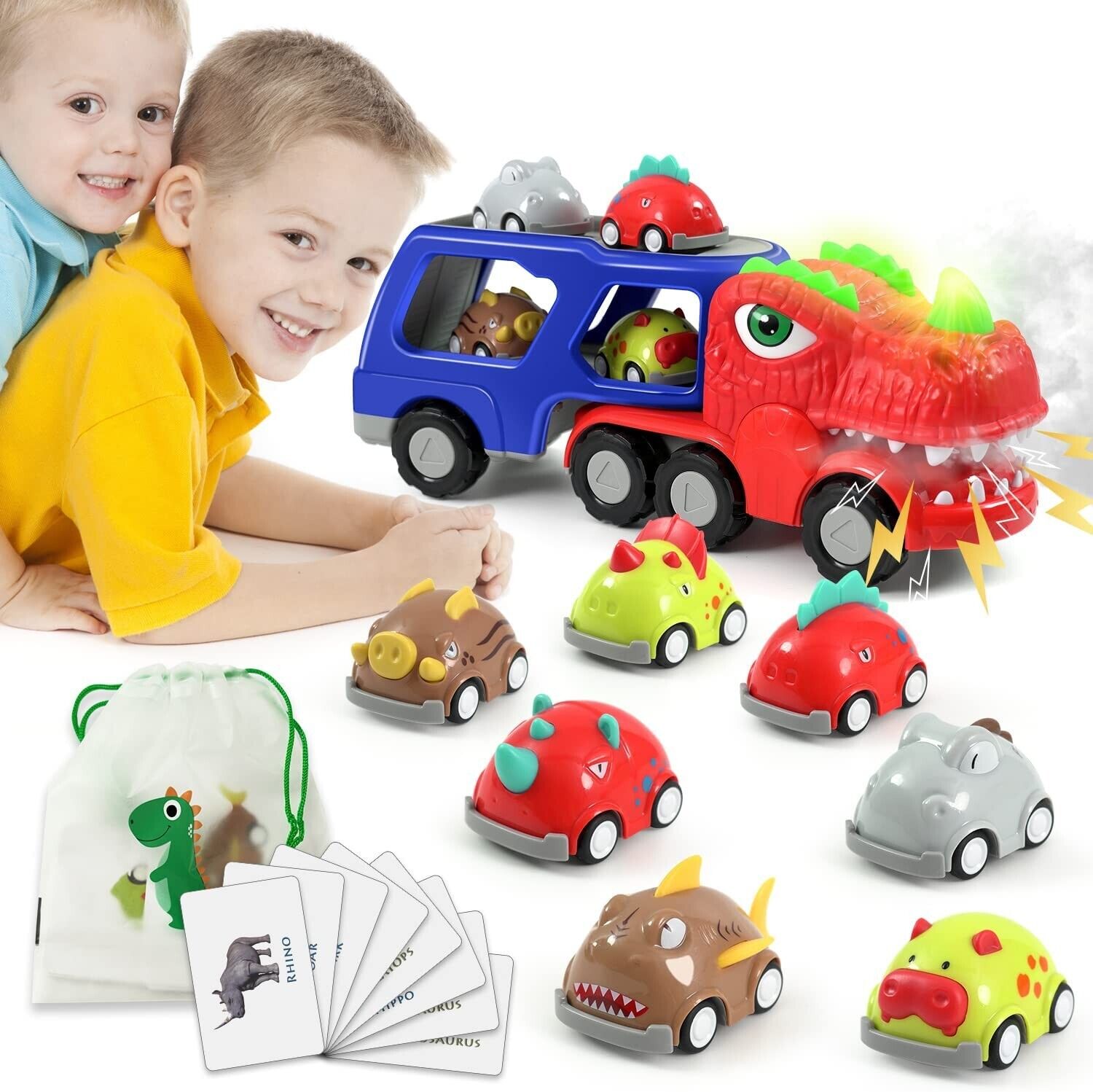 Dino Transport Carrier with 7 Cars