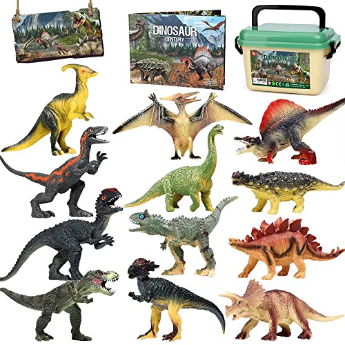 12-Piece Realistic Dinosaur Playset for Kids