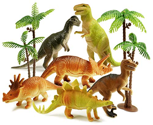 Dinosaur Figurines with Trees Set for Kids
