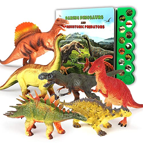 Realistic Dinosaur Figures with Sound Book for Kids