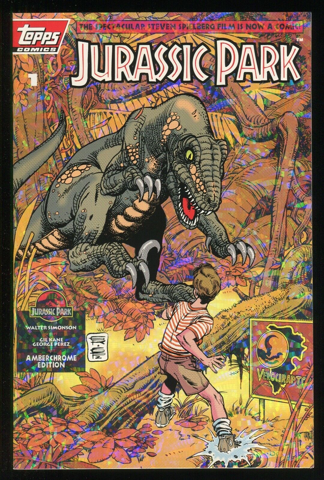 Jurassic Park Topps Holofoil Comic Variant