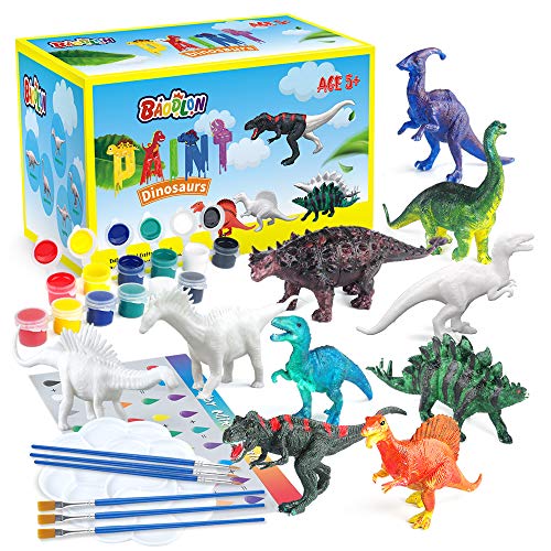 Dinosaur Painting Kit with 10 Figurines for Kids