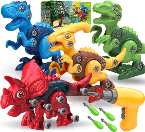 Dino Take Apart Toys with Electric Drill