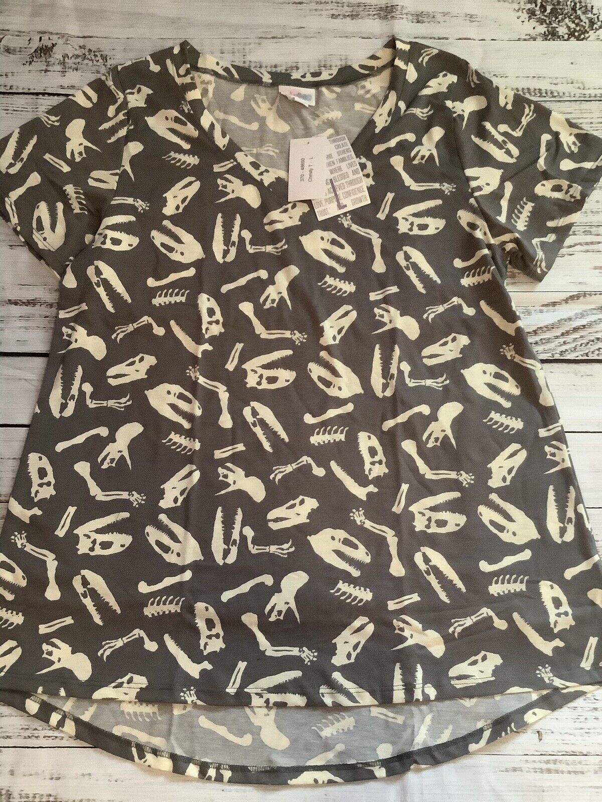 Christy T-Shirt with Dinosaur Fossil Print
