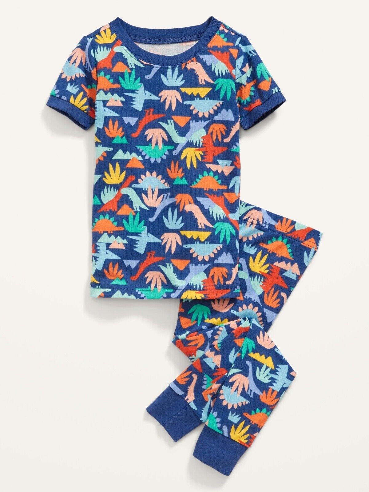 New Old Navy Toddler Boy Navy Dinosaur Snug Fit Pajama Set 3T,4T,6T