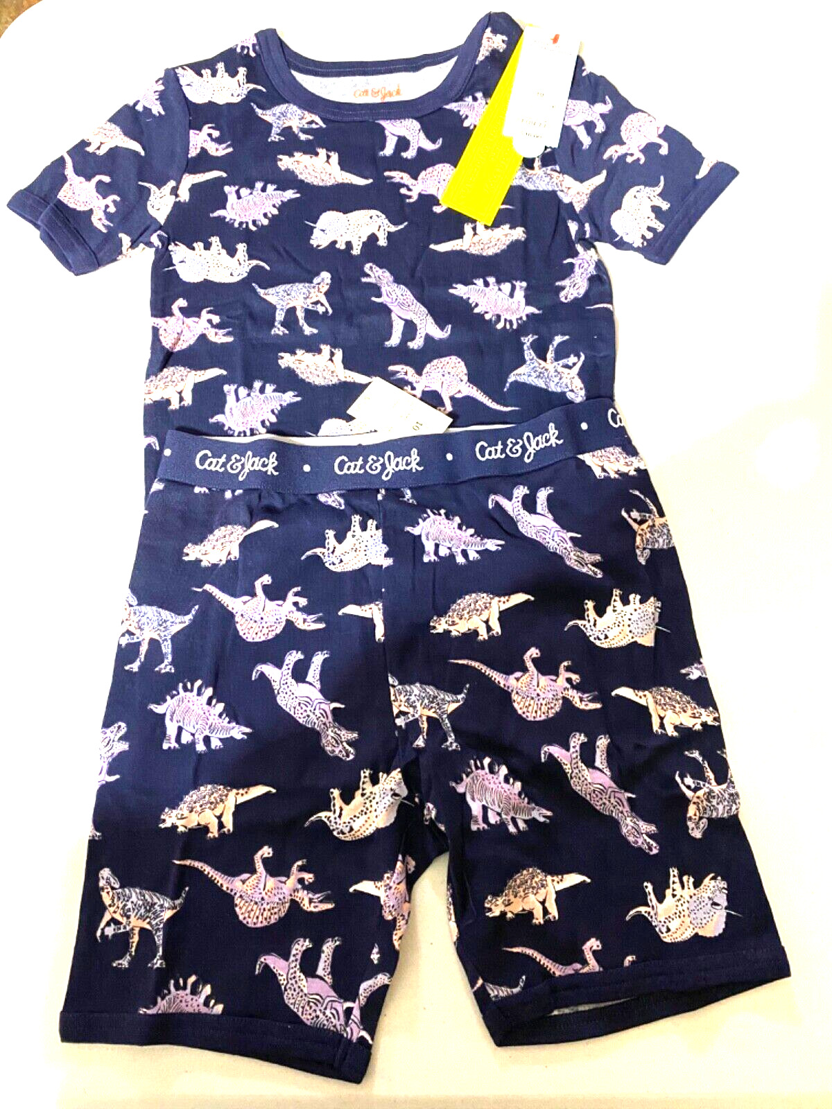 Cat & Jack Boys' 2pc "Dinosaurs" Pajama Set Blue Size M (8/10)