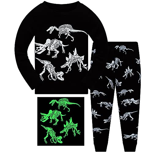Glow-in-the-Dark Dinosaur Pajama Set for Boys