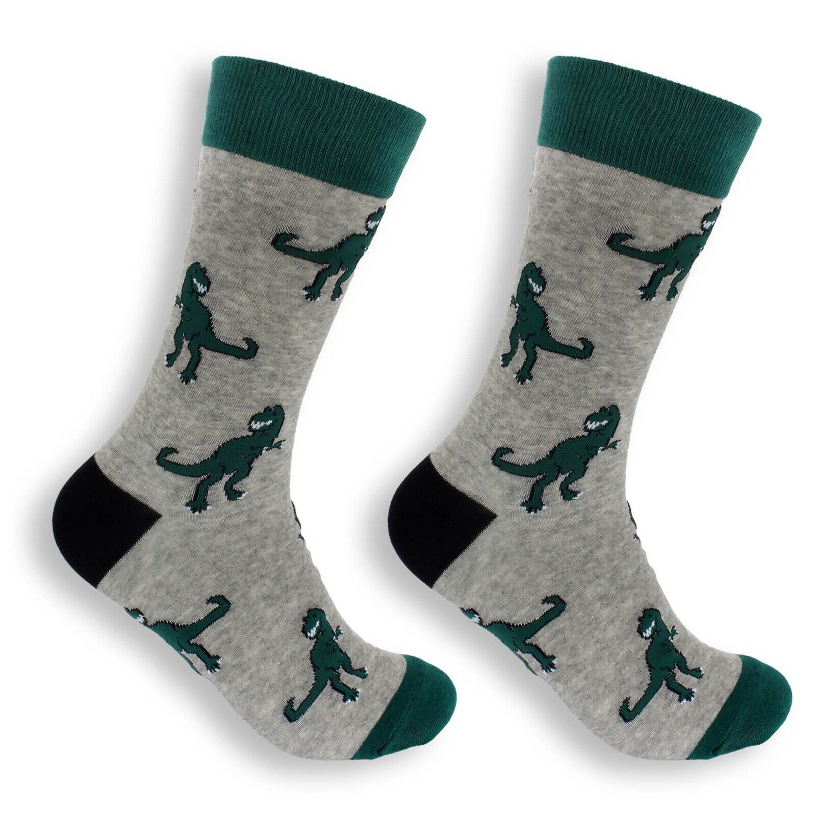 Men's Dino Pattern Fun Cotton Socks
