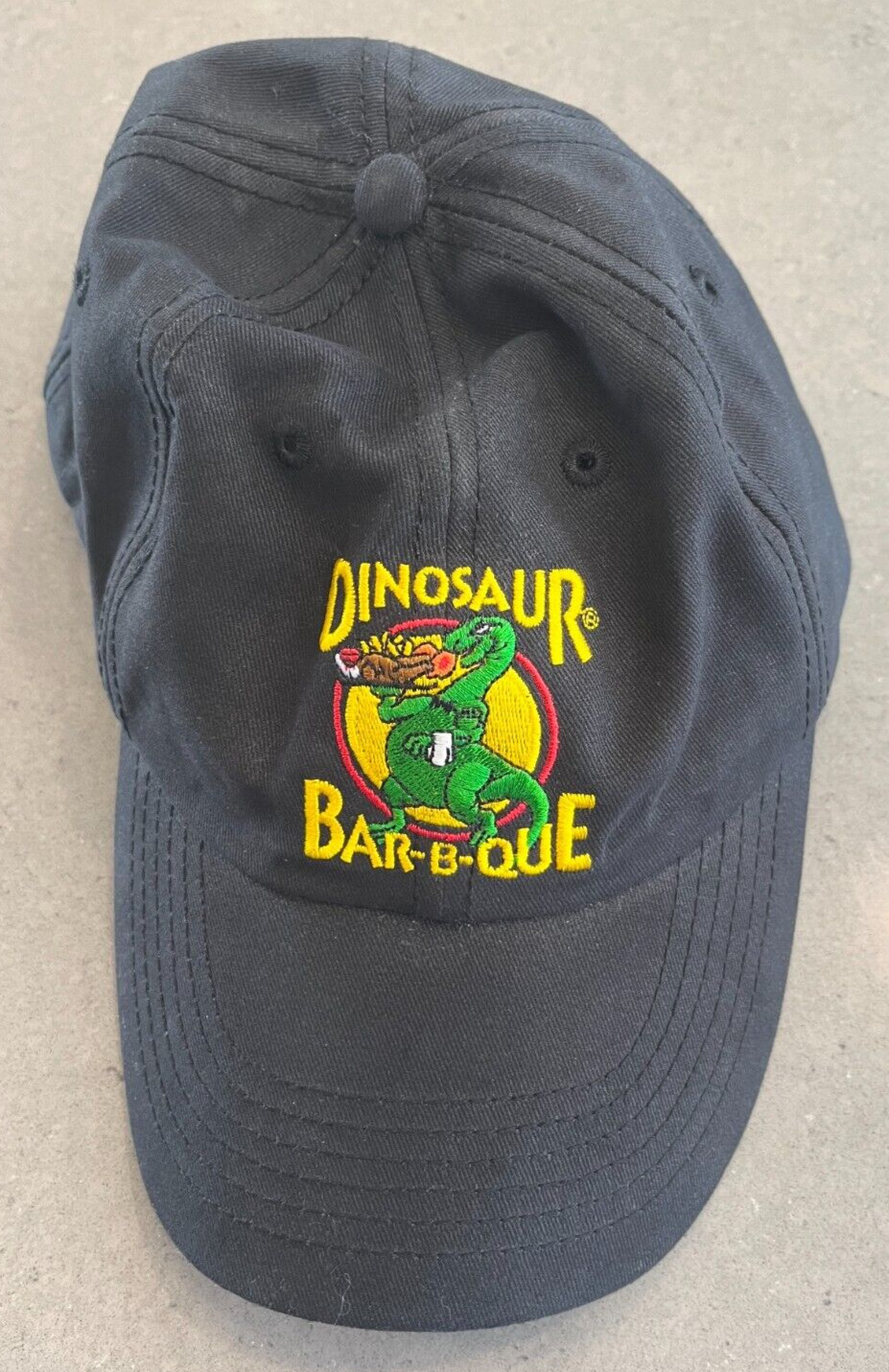 Black Dinosaur BBQ Embroidered Baseball Cap