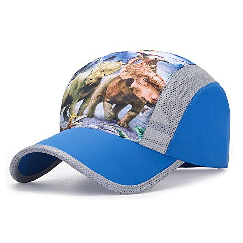 Julerwoo Kids Dinosaur Baseball Cap Quick Dry Mesh UV Protection Sun Hats (MeshCap)