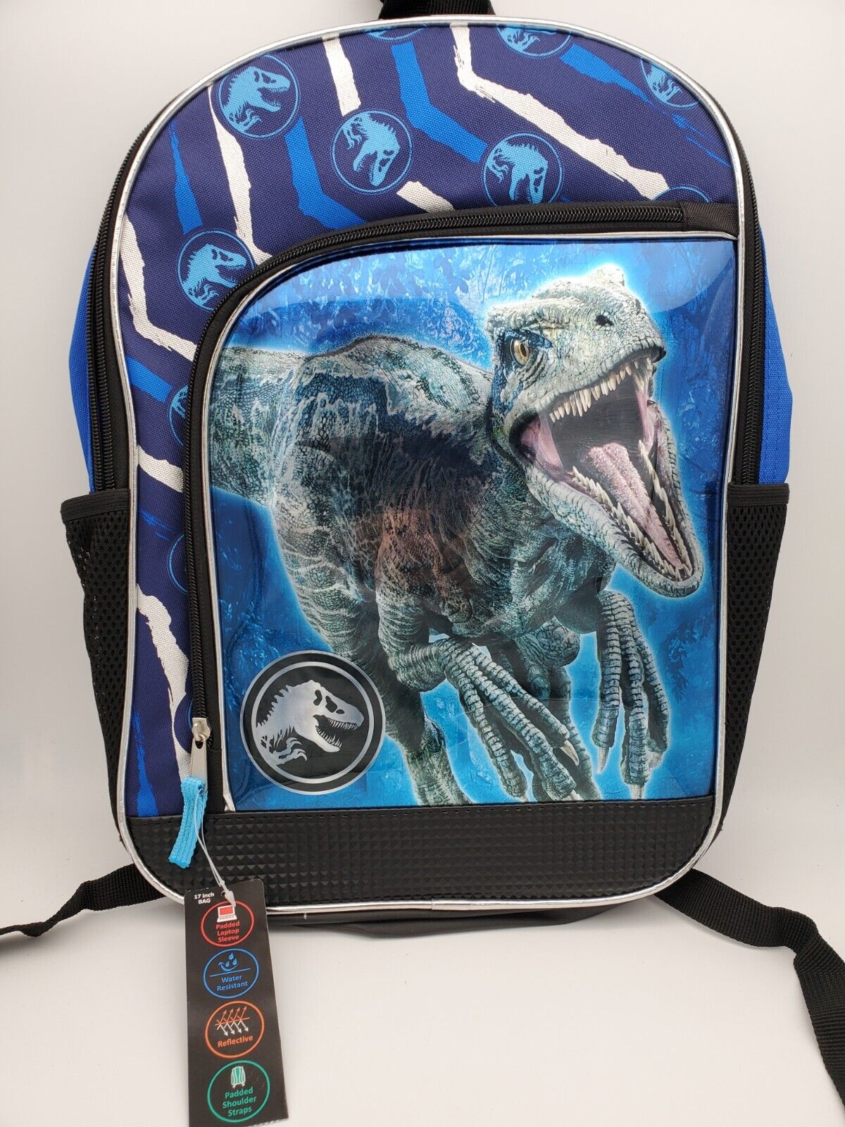 Velociraptor Blue DINO Backpack 17" - Jurassic World