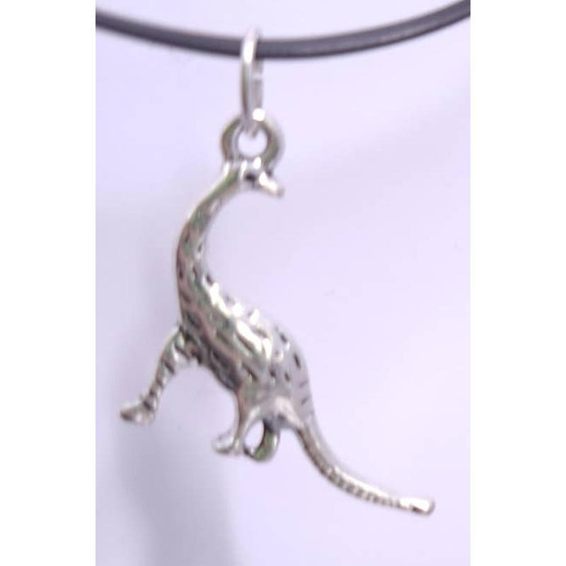 Dinosaur Silvertone Charm for Necklace or Bracelet