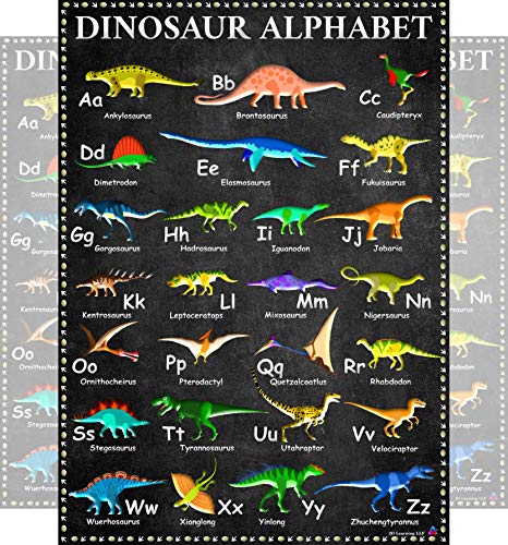 Dinosaur ABC Chart - Laminated 14x19.5