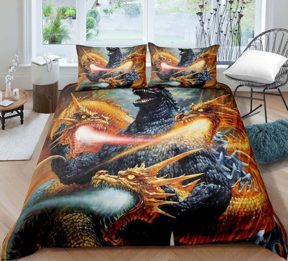 Godzilla Dinosaur Full Bedding Set (4pcs)