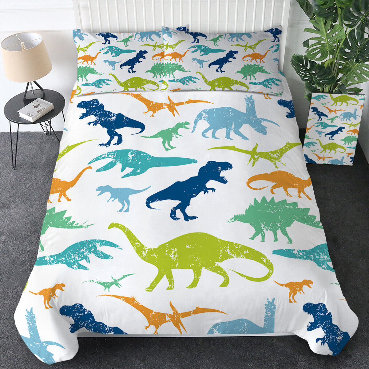 Dinosaur Bedding Set for Kids - 3Pcs Twin