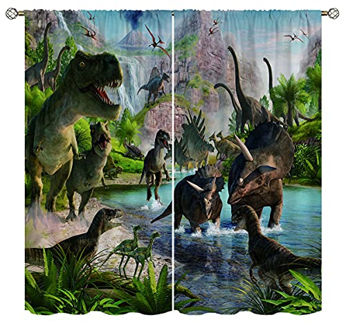 Primeval Forest Dinosaur Blackout Curtains - 42x63