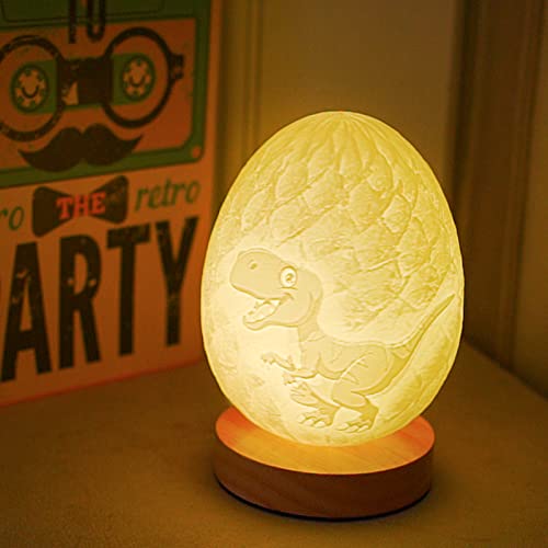 16-Color Dino Egg Lamp for Kids with Remote Control