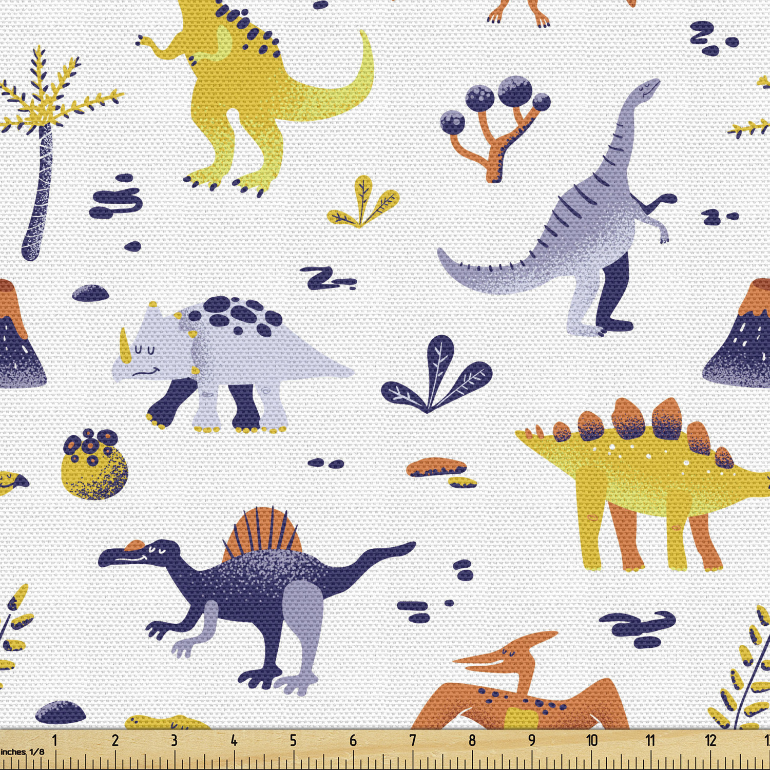 Dino Fabric for Home Accent by Ambesonne