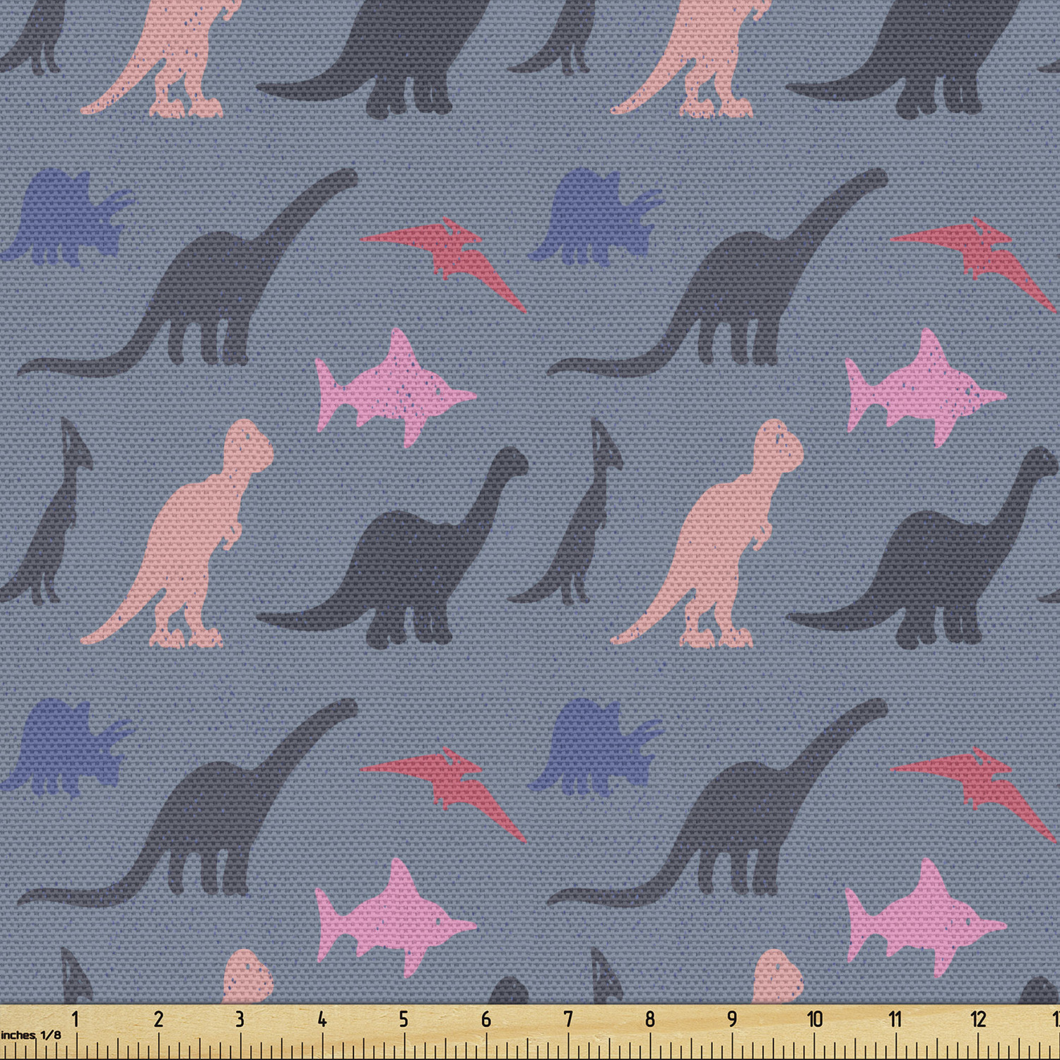 Dinosaur Nursery Theme Fabric by Ambesonne