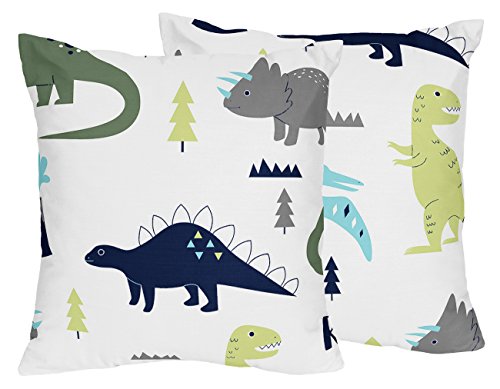 Modern Dinosaur Accent Throw Pillows - Set of 2