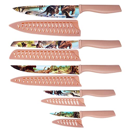 Dinosaur Chef Knife Set with 5 Blades