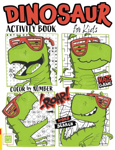 Dinosaur Activity Book for Kids 3-8