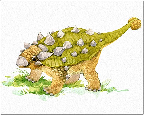 Dinosaur Watercolor Print Set for Kids