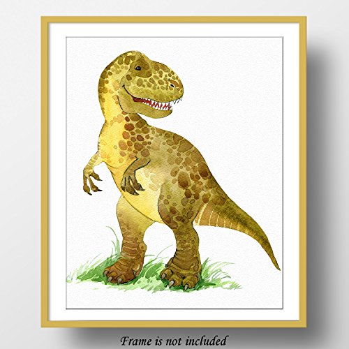 Dinosaur Watercolor Print Set for Kids