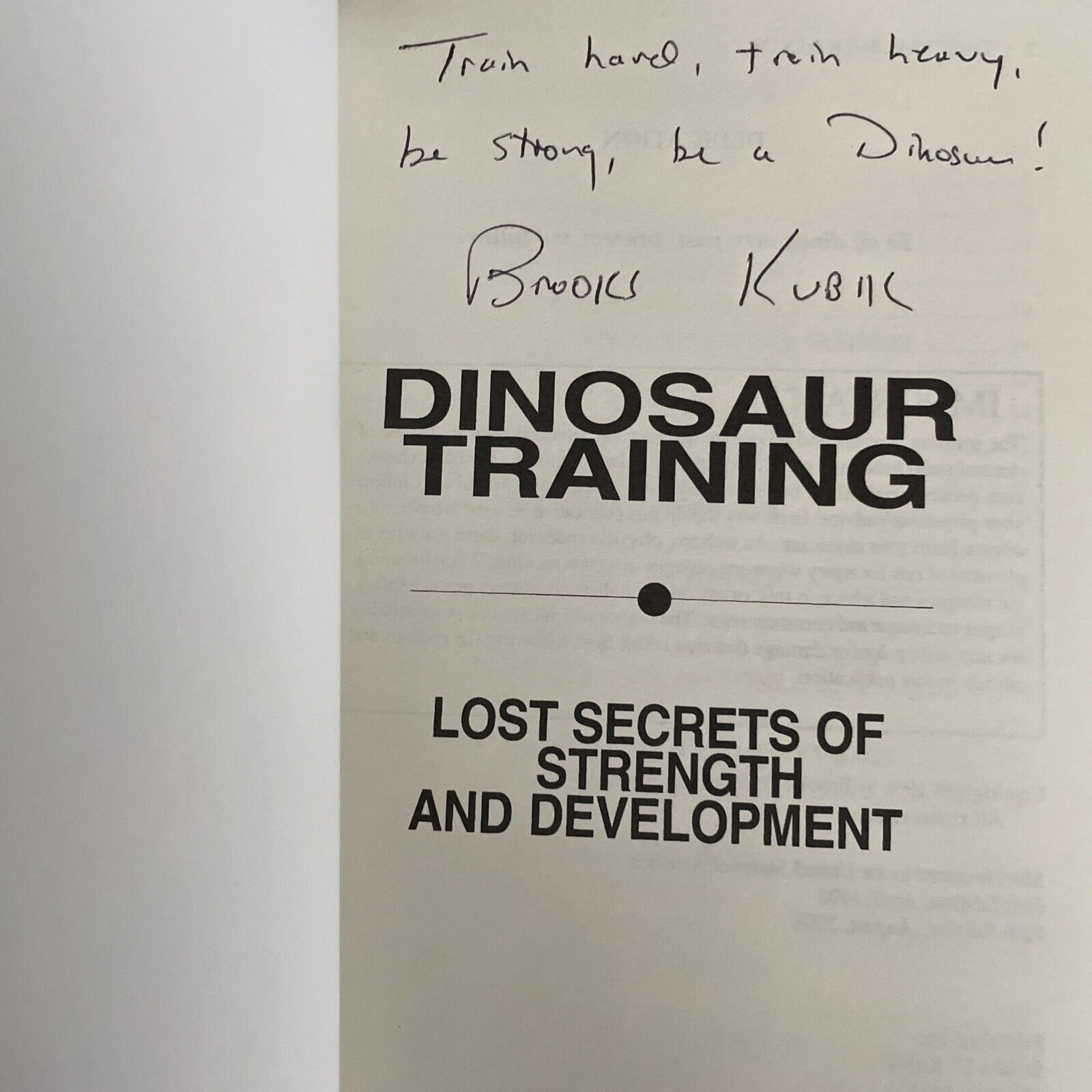 Authentic Signed Dino Training - Brooks Kubik