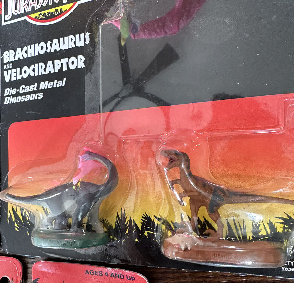 Vintage Kenner Jurassic Park Die Cast Dinosaur Set