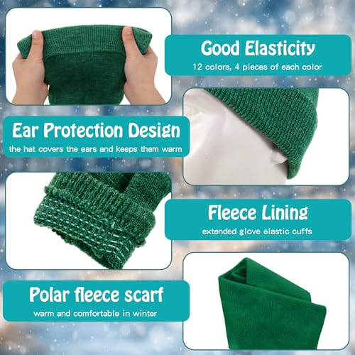 144-Piece Kids Winter Set: Hats, Gloves, & Scarves