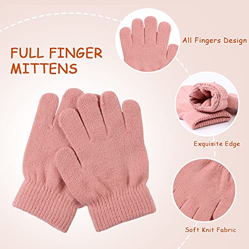 3-Piece Kids Winter Beanie, Scarf, Gloves Set (Deep Pink)