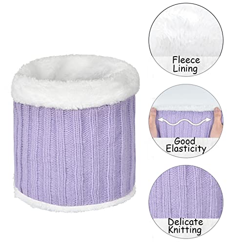 Girls Winter Hat Scarf Gloves Set with Pom Poms