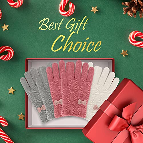 3 Pairs Kids Soft Warm Winter Gloves, 5-12T