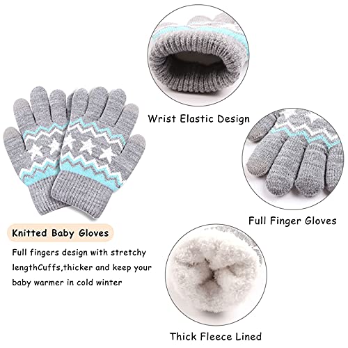 Purple Winter Hat Scarf Gloves Set for Kids