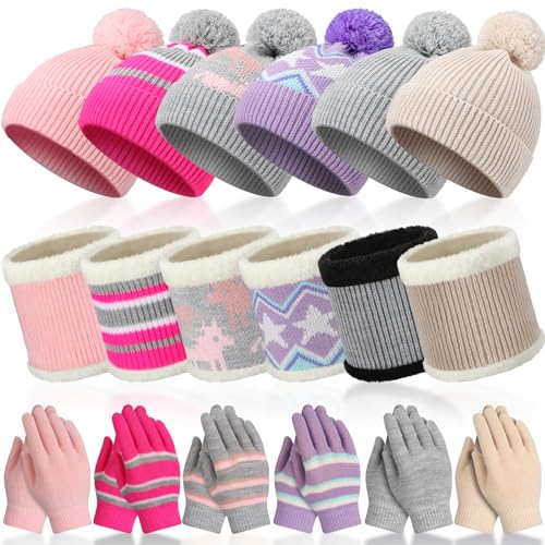 Kids Winter 3-Piece Hat Scarf Gloves Set